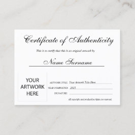 Autentiseringsdiagram genom att lägga till Logotyp Visitkort