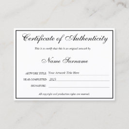 Autentiseringsdiagram genom att lägga till Logotyp Visitkort