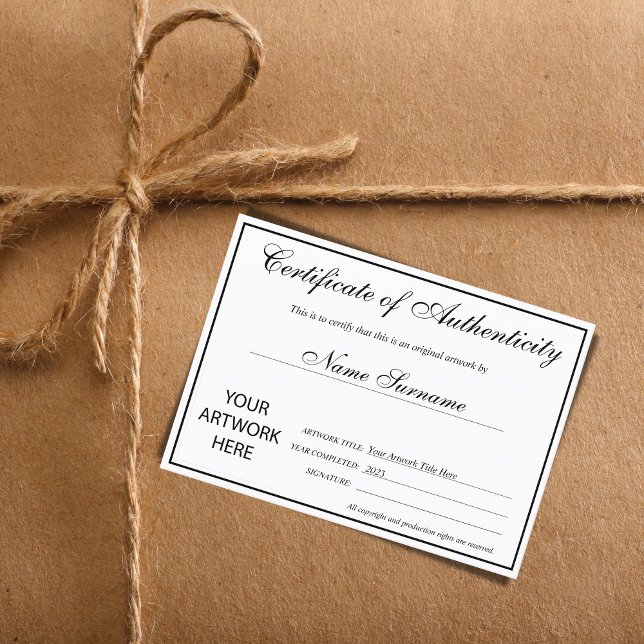 Autentiseringsdiagram genom att lägga till Logotyp Visitkort (Skapare uppladdad)