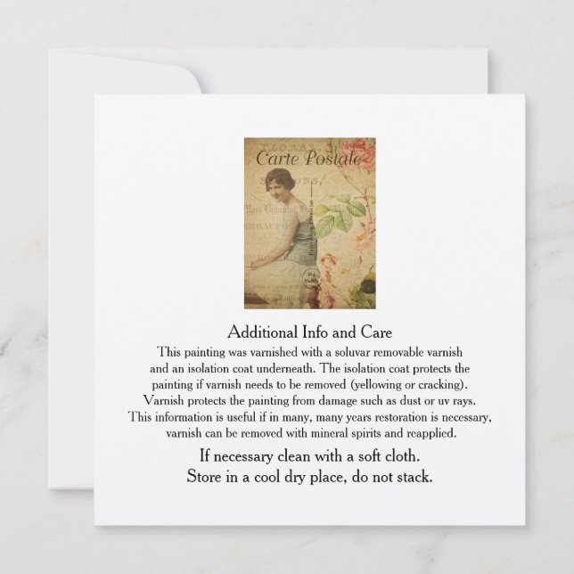 Autentiseringsmall för konstnär II (Baksida)