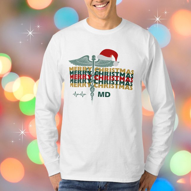 Autentiseringsuppgifter för medicinsk Professionel T Shirt (Available in multiple apparel types, colors and sizes. Merry Christmas!)