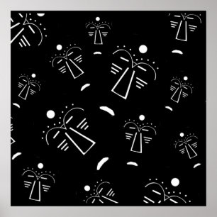 Autentisk Aboriginell abstrakt mask Poster