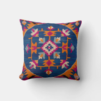 Autentisk blå Kilim Turkiska Matta Pillows Kudde