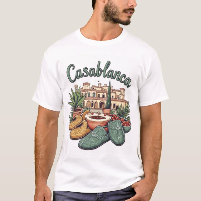 Autentisk Casablanca T-shirt - Marockansk kultur (Framsida)