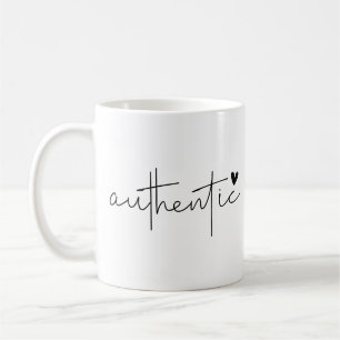 Autentisk, modern enkel typografi kaffemugg