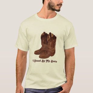 Autentisk Ranch-hand Wrangler CowboyBoots Design T Shirt