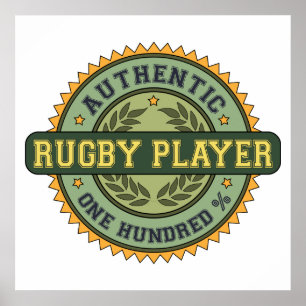 Autentisk Rugbyspelare Poster