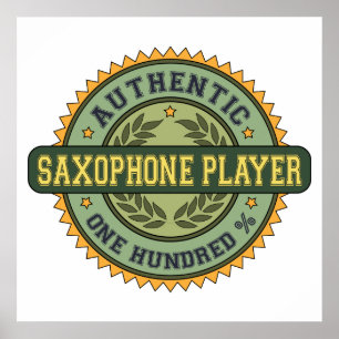 Autentisk saxofonspelare poster