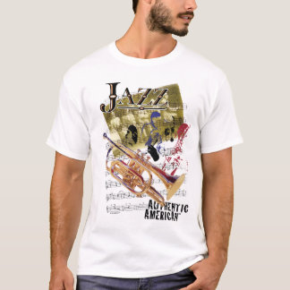 Autentisk T-tröja för amerikanJazzkonst T-shirt
