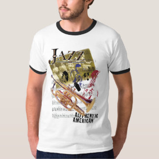 Autentisk T-tröja för amerikanJazzkonst T-shirt