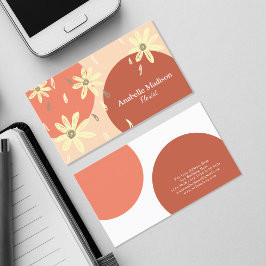 Autentiska Hand plockade Flowers | Pastel Visitkort