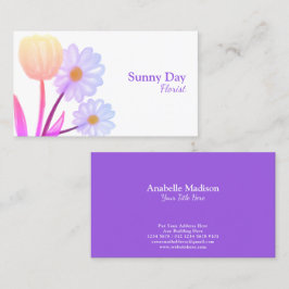 Autentiska Hand plockade Flowers | VATTEN FÄRGAD Visitkort