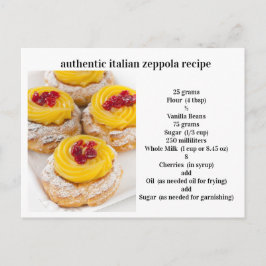 Autentiska italienska Zeppola Recipe Vykort