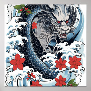 Autentiska japanska Irezumi Tattoo Poster - Stunni