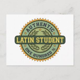 Autentiska latinska Student Vykort