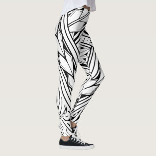 Autentiska öarTAT Polynesiska stambalar Leggings