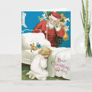 Autentiska vintagejulkort - Santa Helgkort