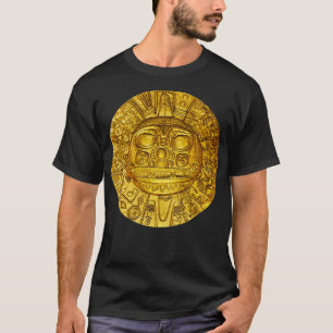 Autentiskt original för den antika Inca Guld Sol T Shirt