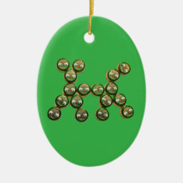 ​🐶 Authentic Chang Beer Cap Dog Julgransprydnad Keramik