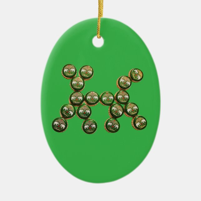 ​🐶 Authentic Chang Beer Cap Dog Julgransprydnad Keramik (Framsidan)