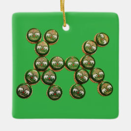 ​🐶 Authentic Chang Beer Cap Dog Julgransprydnad Keramik