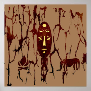 authentic tribal scene poster