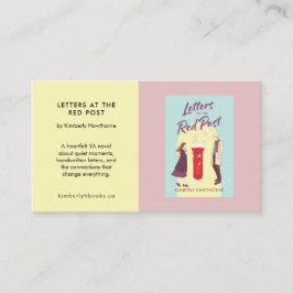 Author Book Promotion Custom YA Novel Pastel Visitkort