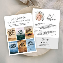 Author Book Series Marketing Custom Photo Collage Visitkort