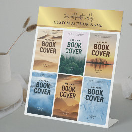 Author Book Series Photo Collage White & Gold