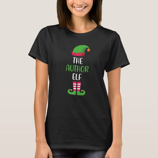 Author Elf Family Matching Group Christmas Pajama  T Shirt (Framsida)