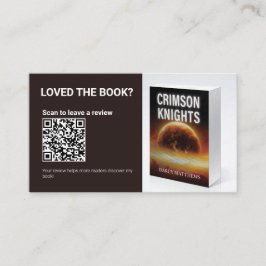 Author QR Code Book Review Request Promo Marketing Visitkort