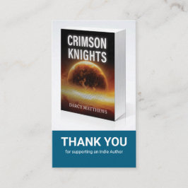 Author Review Request Card QR Code Book Launch Visitkort