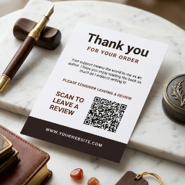 Author Thank You Insert Card Book Review Request Tilläggskort