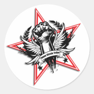 Authority Networking Star Fist Sticker Runt Klistermärke