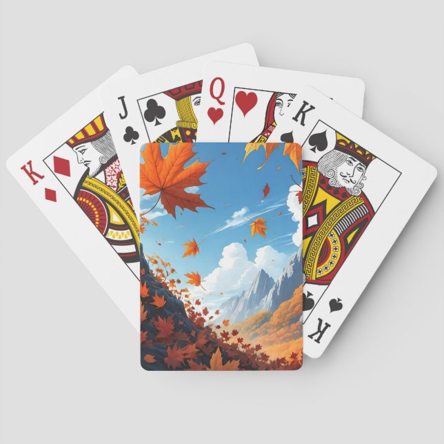 Authumn leaves casinokort (Baksidan)