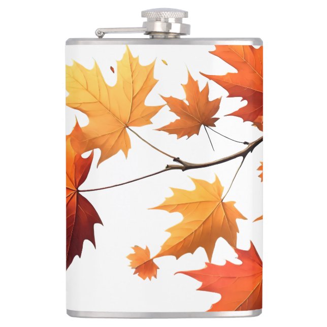 Authumn leaves Vinyl Wrapped Flask Fickplunta (Framsidan)