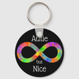 Autie but Nice Autism/ Neurodiversity/ Punny Nyckelring