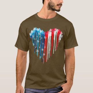 Autism 4:e juli Pussel Delarare T Shirt