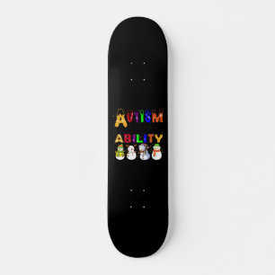 Autism Ability Snowmans Autism Awareness Mini Skateboard Bräda 18,5 Cm