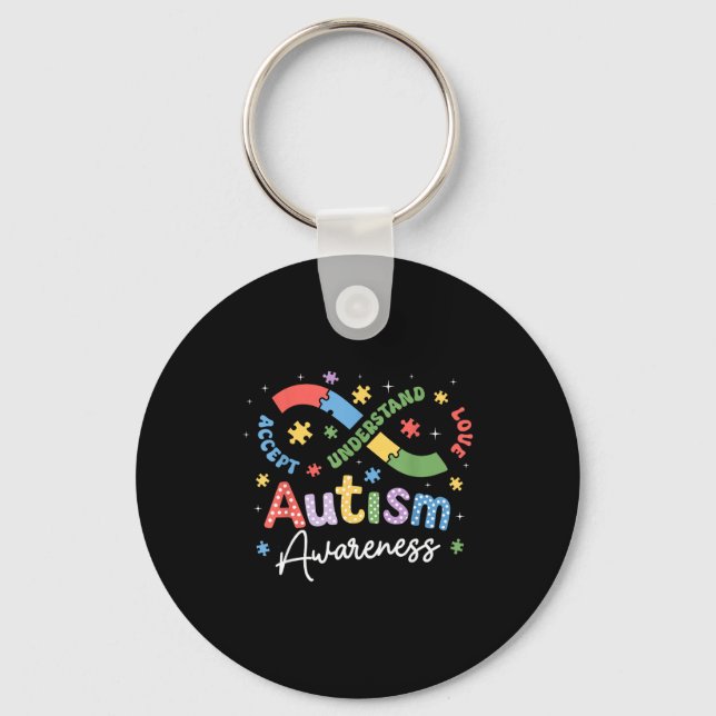 Autism Accept Infinity Symbol Acceptera Förstå Nyckelring (Framsida)