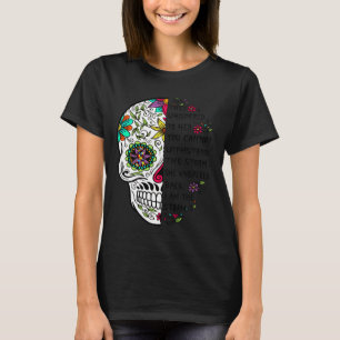 Autism Acceptance Autism Mamma Sugar Skull T Shirt