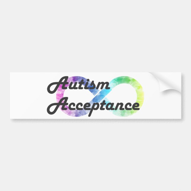 Autism Acceptance Bumper Sticker Bildekal (Framsidan)