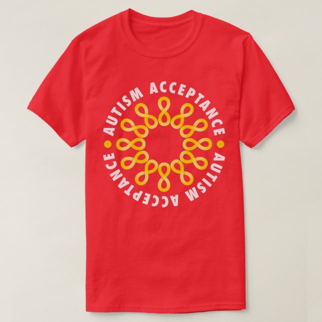 Autism Acceptance Flower T Shirt (Design framsida)