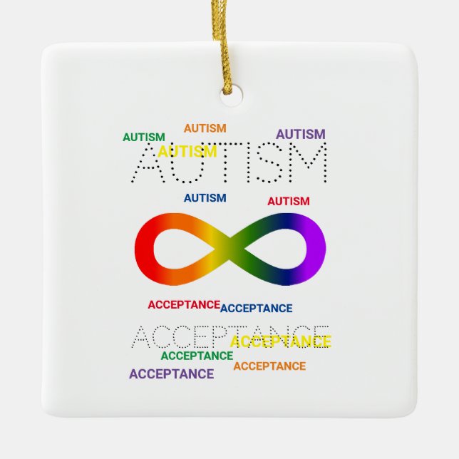 Autism Acceptance infinance Punts Ornament (Framsida)