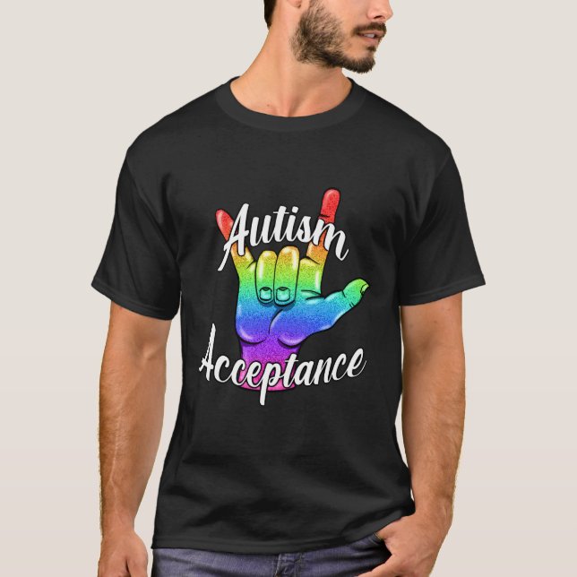 Autism Acceptance Passande Scoop T Shirt (Framsida)