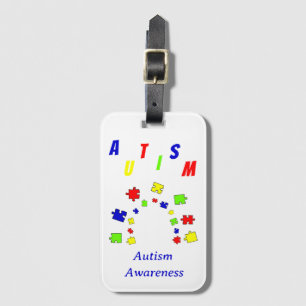 Autism Acceptance Puzzle Autism-medvetandedagen Bagagebricka