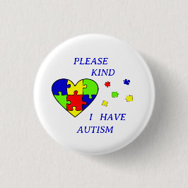 Autism Acceptance Puzzle Autism-medvetandedagen Knapp