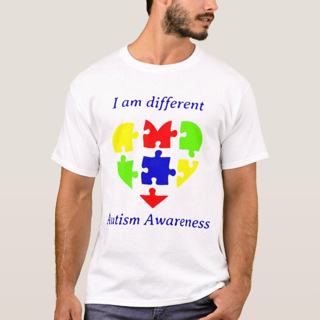 Autism Acceptance Puzzle Autism-medvetandedagen T Shirt (Framsida)