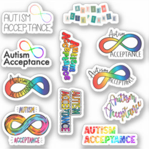 Autism Acceptance Stickers Pack/Lakan Klistermärken