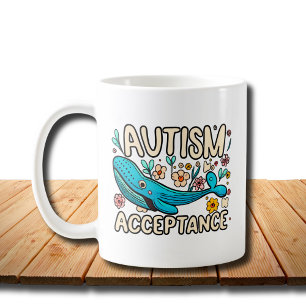 Autism Acceptance Whale Kaffemugg
